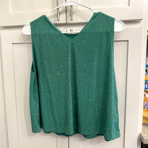 QUEEN OF SPARKLES Tops - QUEEN OF SPARKLES M TANK with Rhinestones